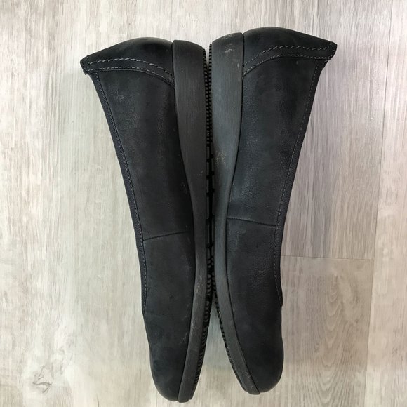 Tamaris Black Genuine Leather Flats with Touch Fit Comfort insole sz 40/9-9.5 - Picture 5 of 9